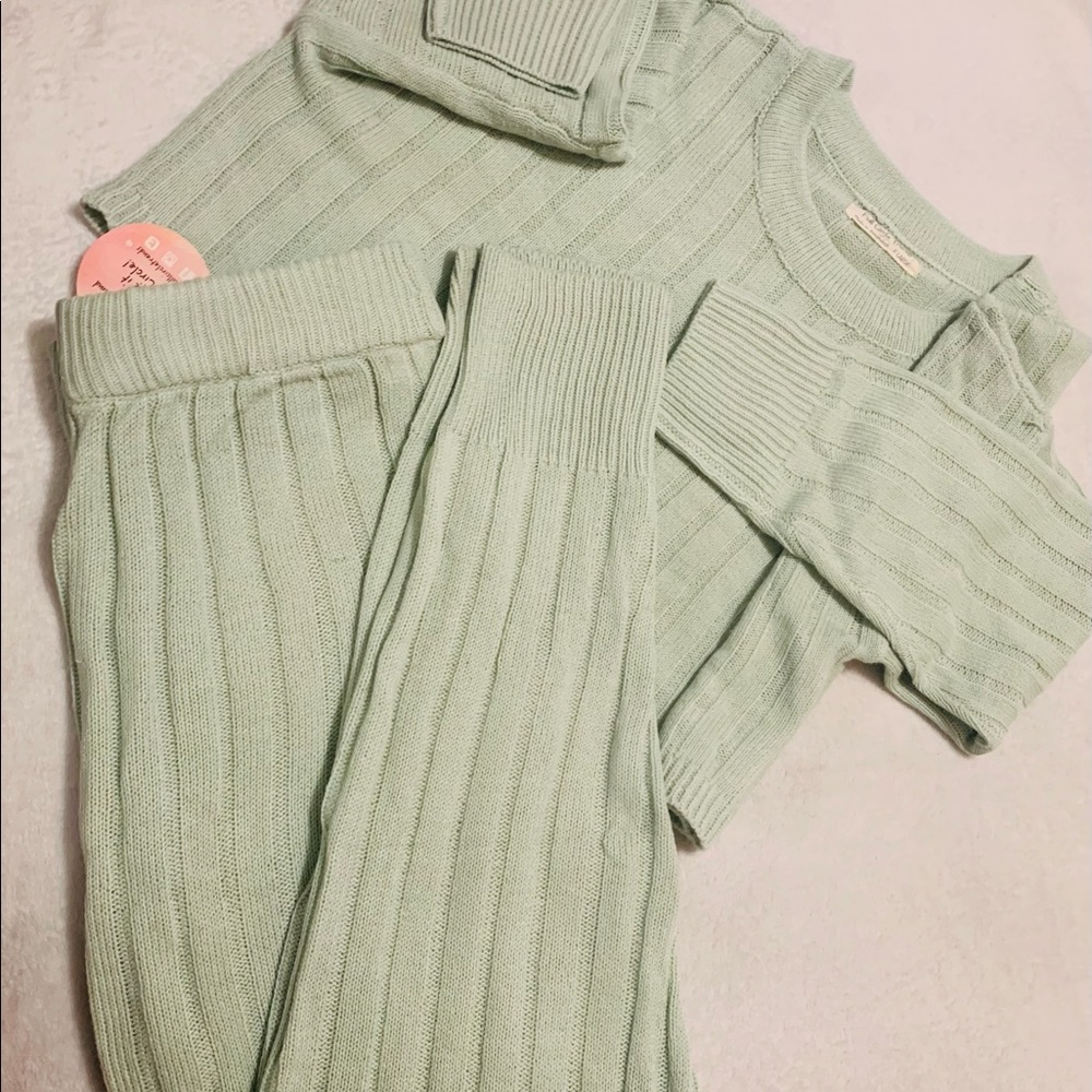 Two piece Sea Foam Green sweater set